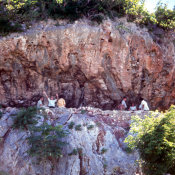 Wilcommen, No. 0112 Tourists Wave from the Platform of the Last Command Post Cave